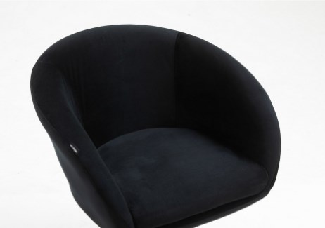 tanie czarne fotele CASSIE tapicerowane welur